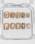 Golden Sunshine Press on Nails