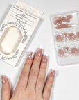 Light Pink Bow Press On Nails