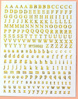 Wholesale 12-color Letter Fluorescent DIY Nail Decal Stickers