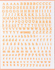 Wholesale 12-color Letter Fluorescent DIY Nail Decal Stickers