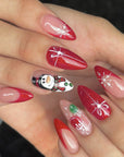 Snowman Snowflake Press-On Nails