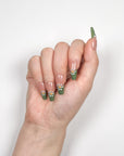 Verdant Blossom French Tips