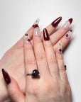 Wine Red Party Press on Nails