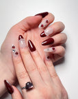 Wine Red Party Press on Nails