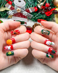 Christmas Elk Press on Nails