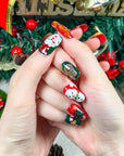 Christmas Elk Press on Nails