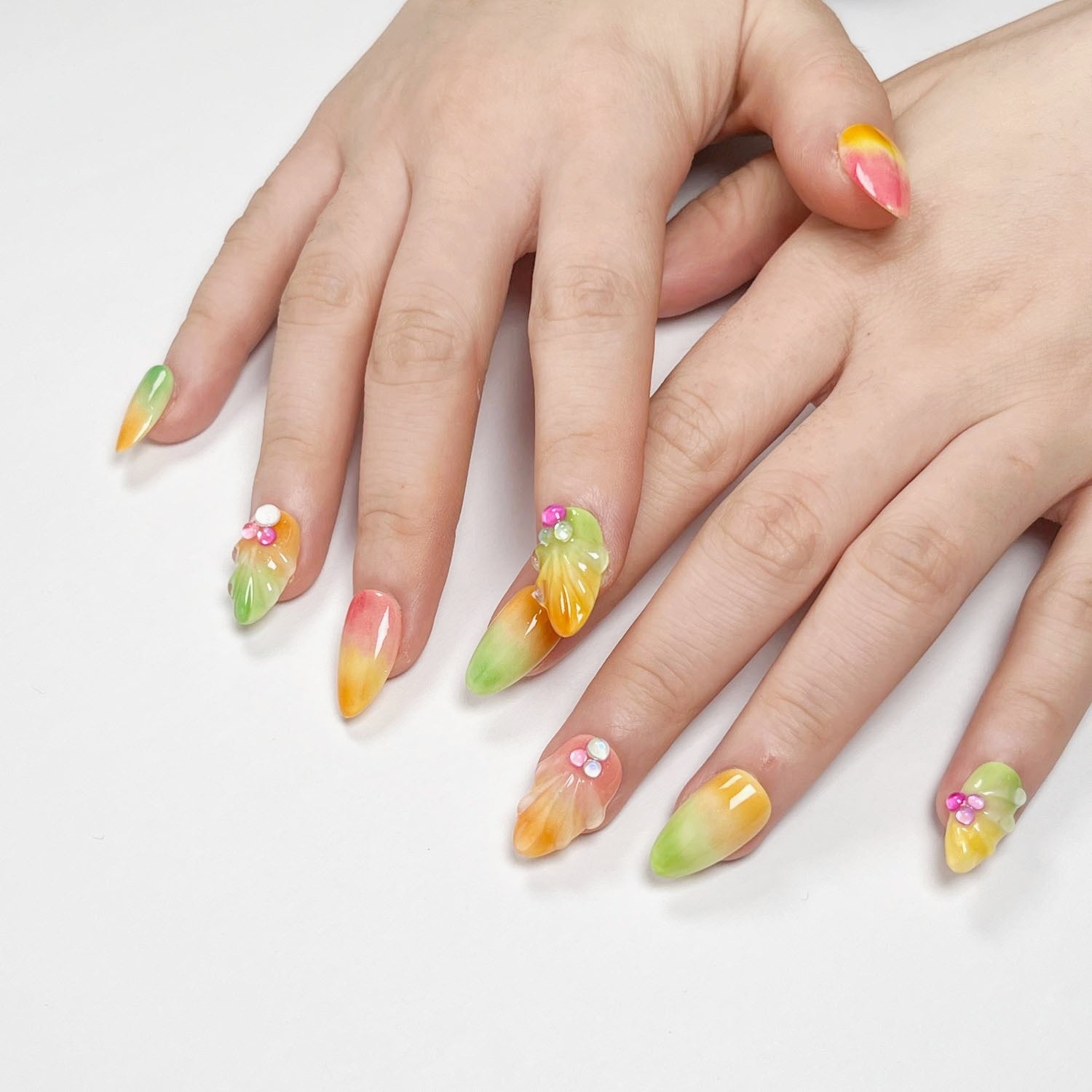 Tropical Fruits Press on Nails