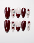 Wine Red Party Press on Nails