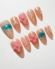 Pastel Petal Charm Press on Nails