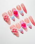 Pink Blossom Press on Nails