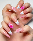 Pink Blossom Press on Nails