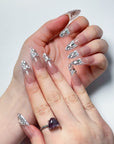 Diamond French Tips Press on Nails