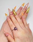 Sunny Citrus Glam Press on Nails