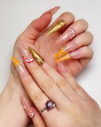 Sunny Citrus Glam Press on Nails