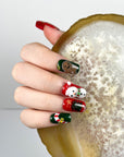 Christmas Elk Press on Nails