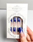 Dark Blue Ghost Press-On Nails