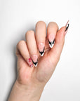 French Blood Drop Bat Press-On Nails