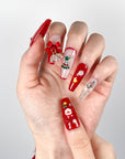 Christmas Bow Press on Nails