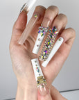 Sparkling Crystal Butterfly Press-On Nails