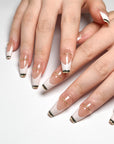 French Gold Line Press-on Nails