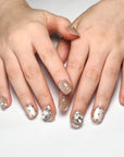 Polka Dot Crystal Press-On Nails