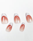 Cream White Tip Press-On Nails