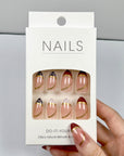 Gold Ribbon Press-on Nails