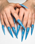 Ocean Blue Butterfly Press on Nails