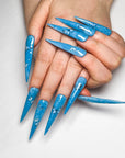 Ocean Blue Butterfly Press on Nails