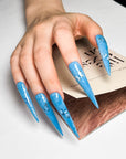 Ocean Blue Butterfly Press on Nails