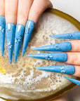 Ocean Blue Butterfly Press on Nails