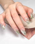 Spring Green Butterfly Press on Nails