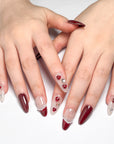 Wine Red Party Press on Nails