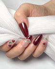 Wine Red Party Press on Nails