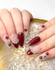 Wine Red Party Press on Nails