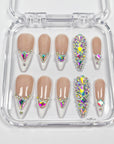 French Sparkling Variations Press on Nails