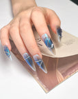 Mirror Mermaid Blue Press on Nails