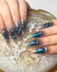 Mirror Mermaid Blue Press on Nails