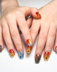 Cartoon Flame Press on Nails