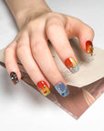 Cartoon Flame Press on Nails