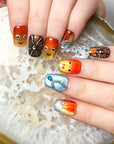 Cartoon Flame Press on Nails