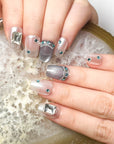 Snowy Crown Press on Nails