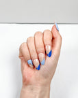 Blue Geometry Press-on Nails