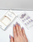 Purple Silver Tree Press-on Nails