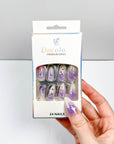 Purple Silver Tree Press-on Nails