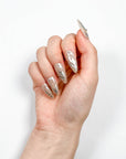 Silver Abstract Flame Press-on Nails