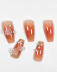 Blush Rose Pearl Press-on Nails