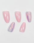 Laser Light Pink Press-on Nails