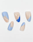 Blue Geometry Press-on Nails