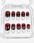 Burgundy French Press on Nails